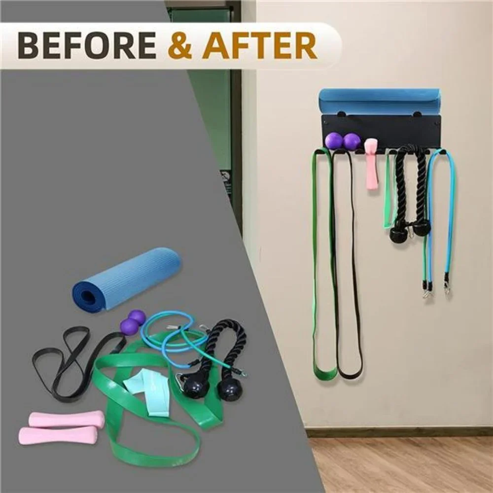 2 Tier Multi-Purpose Storage Rack Resistance Bands Rack Gym Storage Rack - Picture 2 of 7